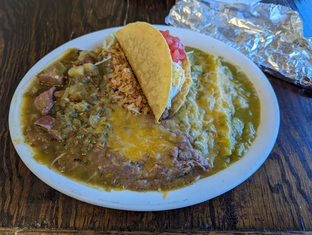 7 Enchilada Taco Green Chile